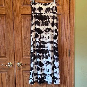 Mossimo Supply Company Foldover Tie Dye Maxi Skirt Monochrome M